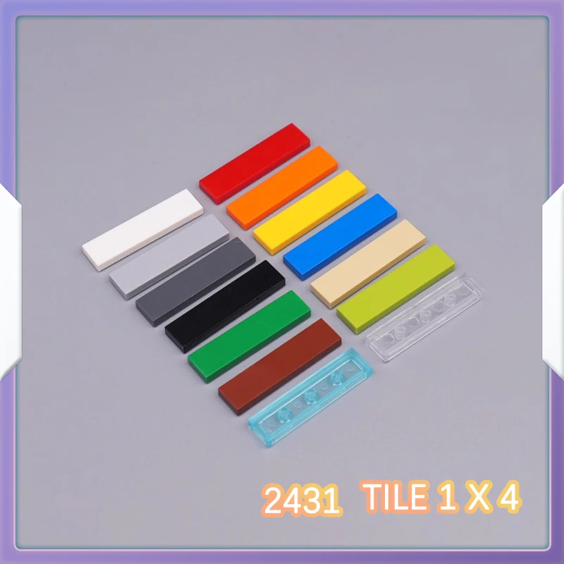 91pcs Small Particle 2431 Tile 1 x 4  Brick Building Block Plate DIY Parts Buildmoc Compatible Assembly Particle Creative Gift