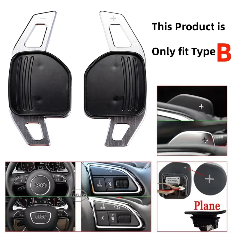 NEUE Lenkrad-Paddle-Shifter-Verlängerung für Audi A3 S3 8V A4 S4 A5 S5 B8.5 A6 S6 A7 S7 C7 Q5 Q7 2013 2014 2015 2016