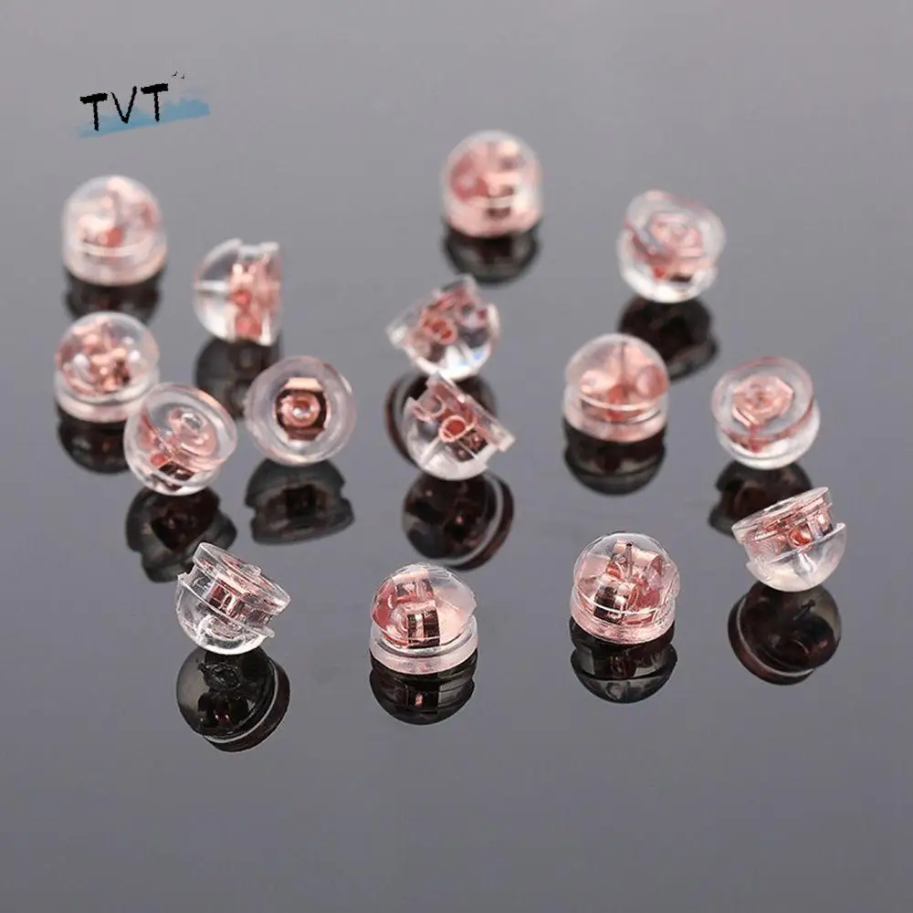 واضح لينة النتائج مجوهرات النحاس اكسسوارات لينة الغراء DIY سدادة المقابس الأذن مربط ظهورهم القرط الخلفي السدادات منصات القرط #1