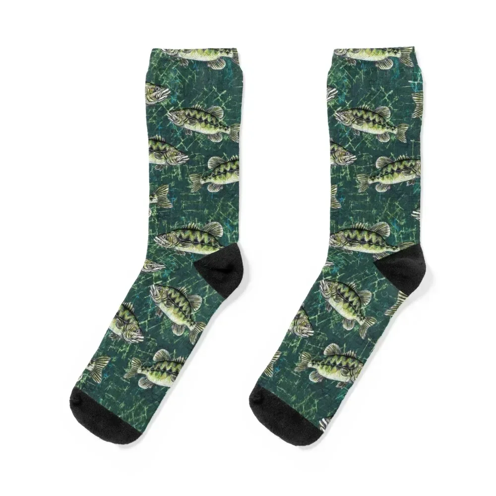 

Largemouth Bass Camo Pattern Socks shoes funny sock fashionable professional running Men's Socks Women's
