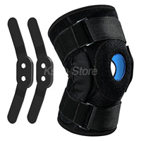 1Pcs Hinged Knee Support Brace Adjustable Compression Knee Pad Protector Open Patella Knee Wrap Stabilizer for Joint Pain Relief