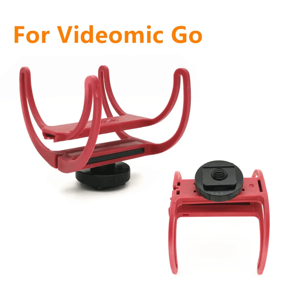 Qalart Kaltschuh Mikrofon Klemme Clip Stativ Halterung Ständer Stoßfest Adapter für Rode VideoMicro Videomic Go II GOII NTG BOYA BY-MM1 5