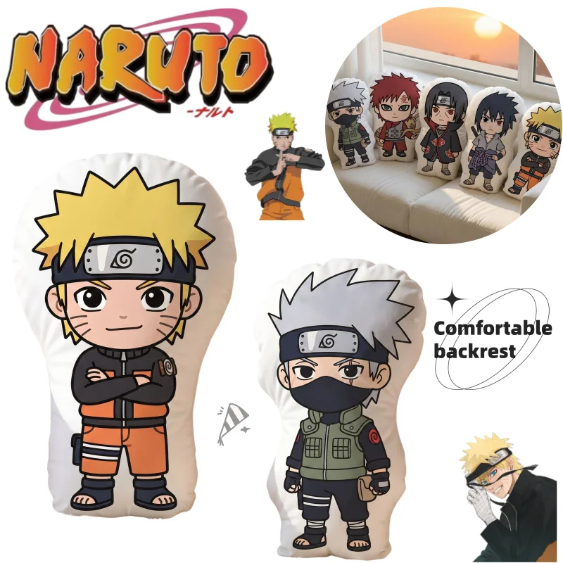 Naruto-Kissenkissen mit den Figuren Uchiha Sasuke und Haruno Sakura, ein niedliches Kissen für Wohnzimmer und Schlafzimmer, als Kopfstütze, Sofakissen oder als Geschenk. – Detail 1