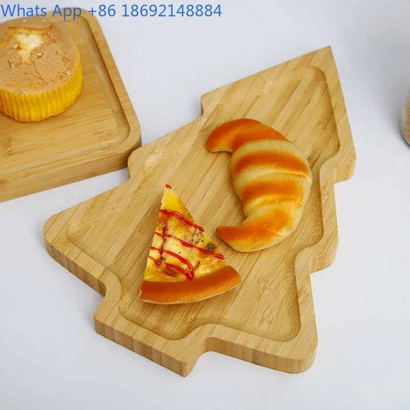 

Solid Wood Bread Snack Wooden Tray for Home and Hotel, Rectangular Tea Tray, Simple Pizza Tray for Restaurant