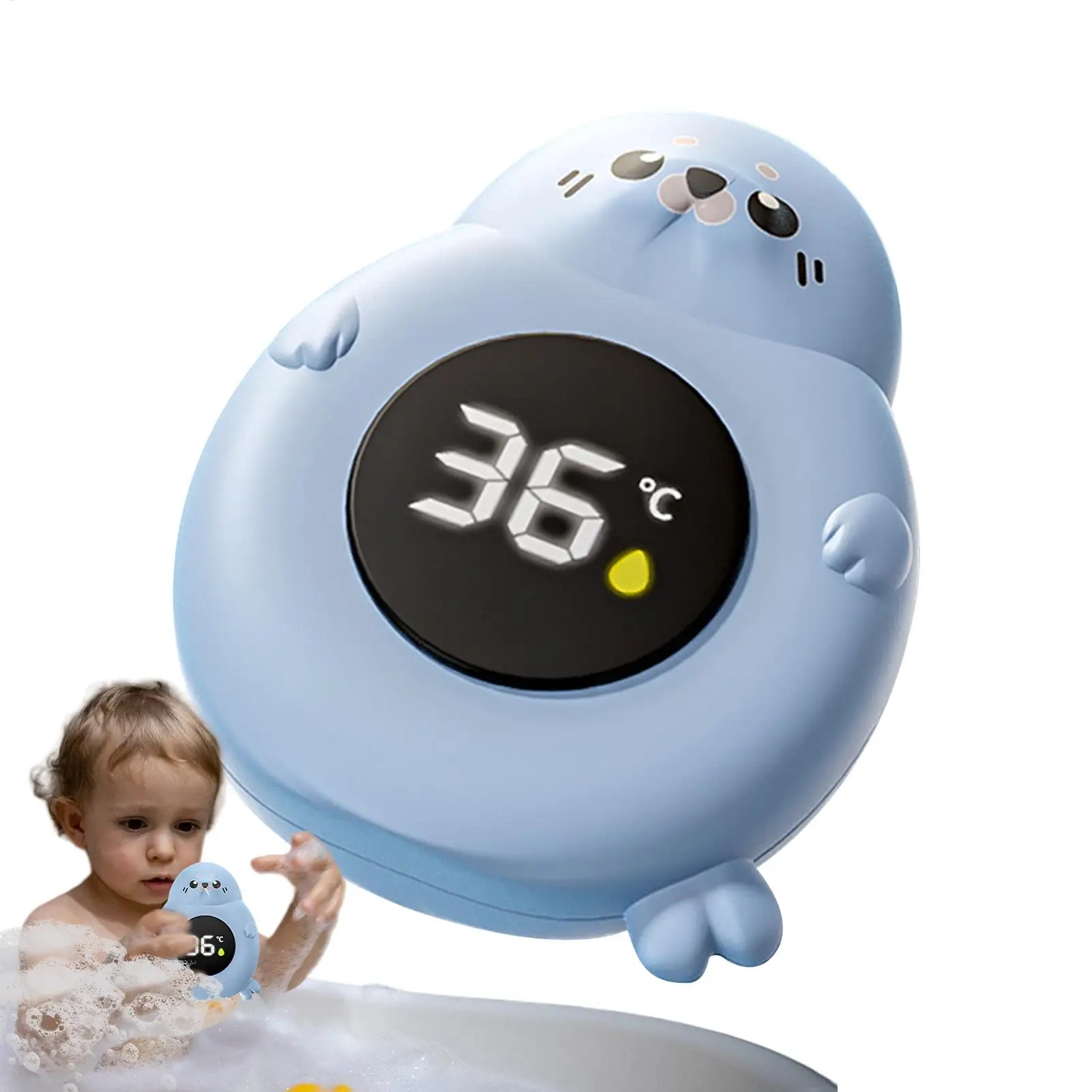 Baby Bath Temperature Monitor LED Display Bath Thermometer Cartoon Digital Water Temperature Meter Safety Bath Tube Floating Toy