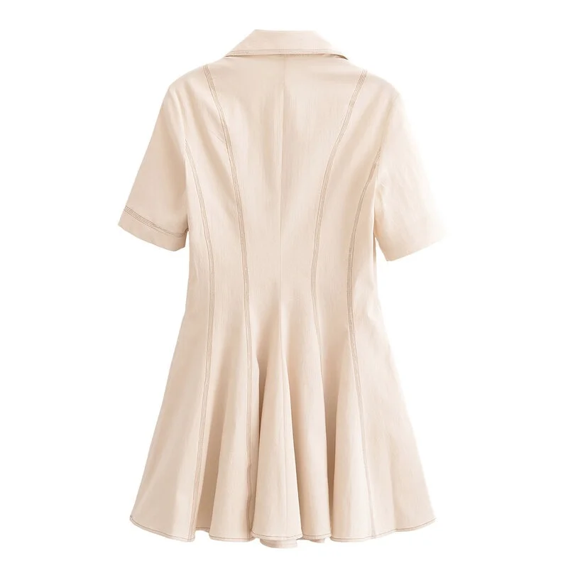 กระโปรงคอปกอเนกประสงค์สำหรับผู้หญิง ฤดูใบไม้ร่วง 2024 สไตล์ลำลอง แฟชั่นทันสมัย เหมาะสำหรับใส่ไปทำงาน