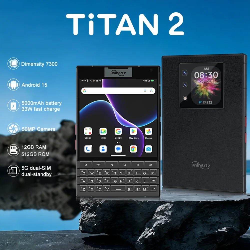 Unihertz Titan 2 Smartphone 5G Android 15 with Physical Keyboard