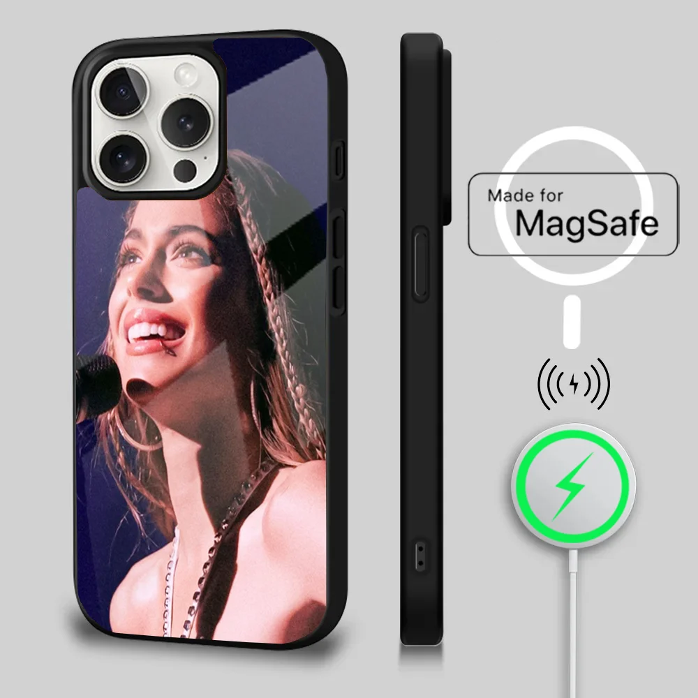 Singer T-TINI Martina Stoessel Phone Case For iPhone 16 15 14 13 12 11 Plus,Pro,Max Mini Magsafe Magnetic Wireless Charging