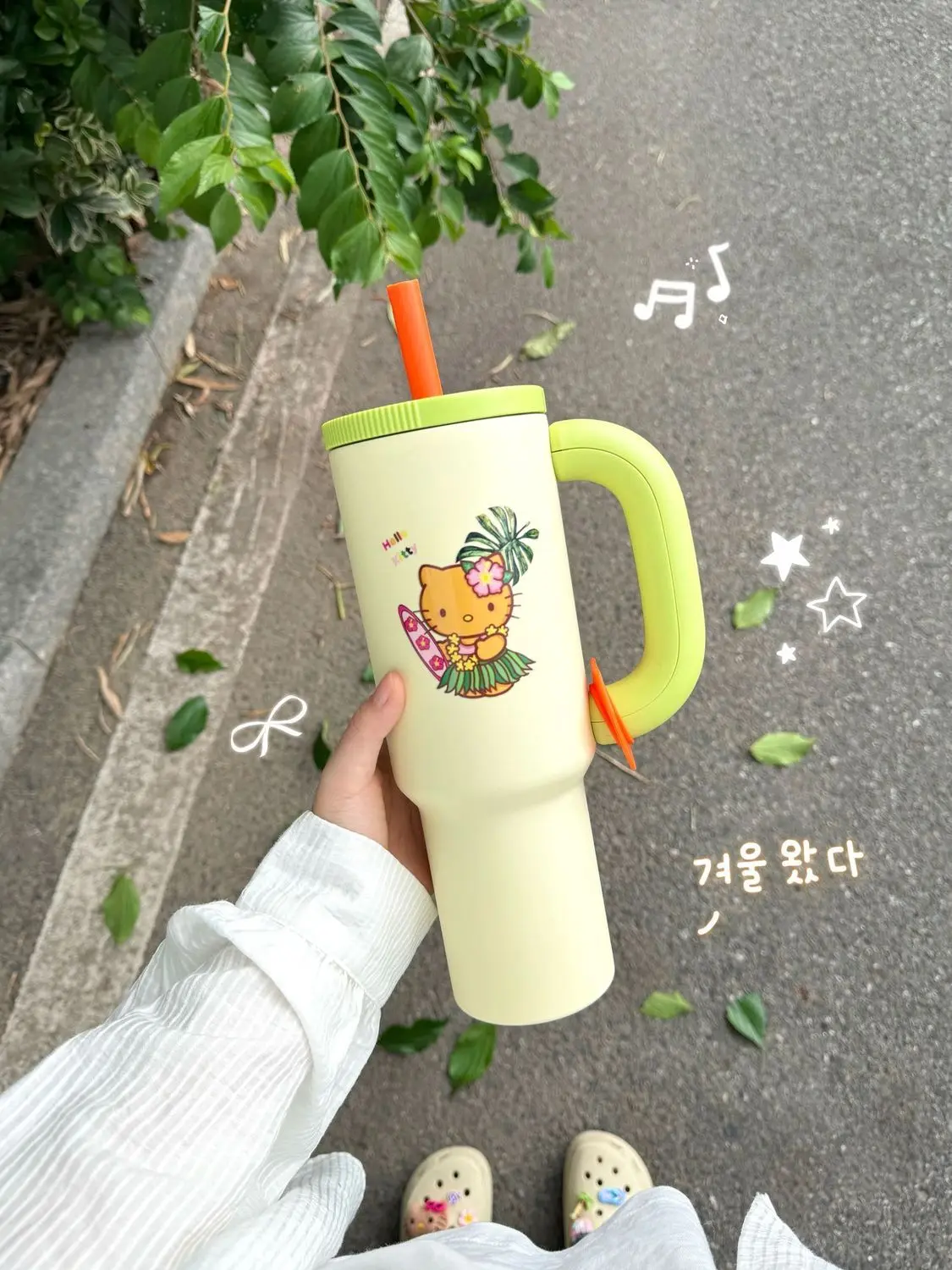 

Соломенный термос Sanrio HelloKitty, 1200 мл, Kawaii Big Mac, чашка для льда, термос из нержавеющей стали 316, автомобильная соломенная чашка для воды большой емкости