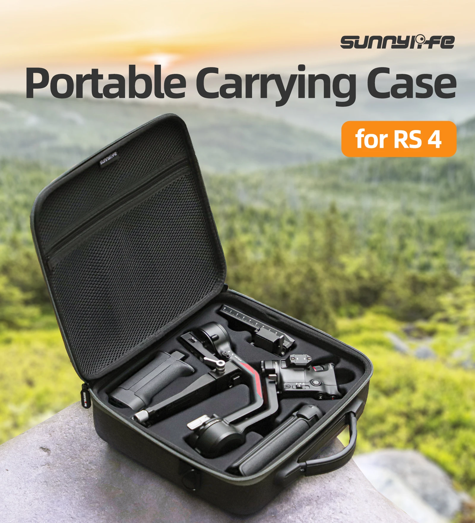 For DJI Ronin RS 4 Portable Carrying Case Storage Box for DJI Ronin RS 4 Gimbal Stabilizer Accessories Splash-proof Shoulder Bag