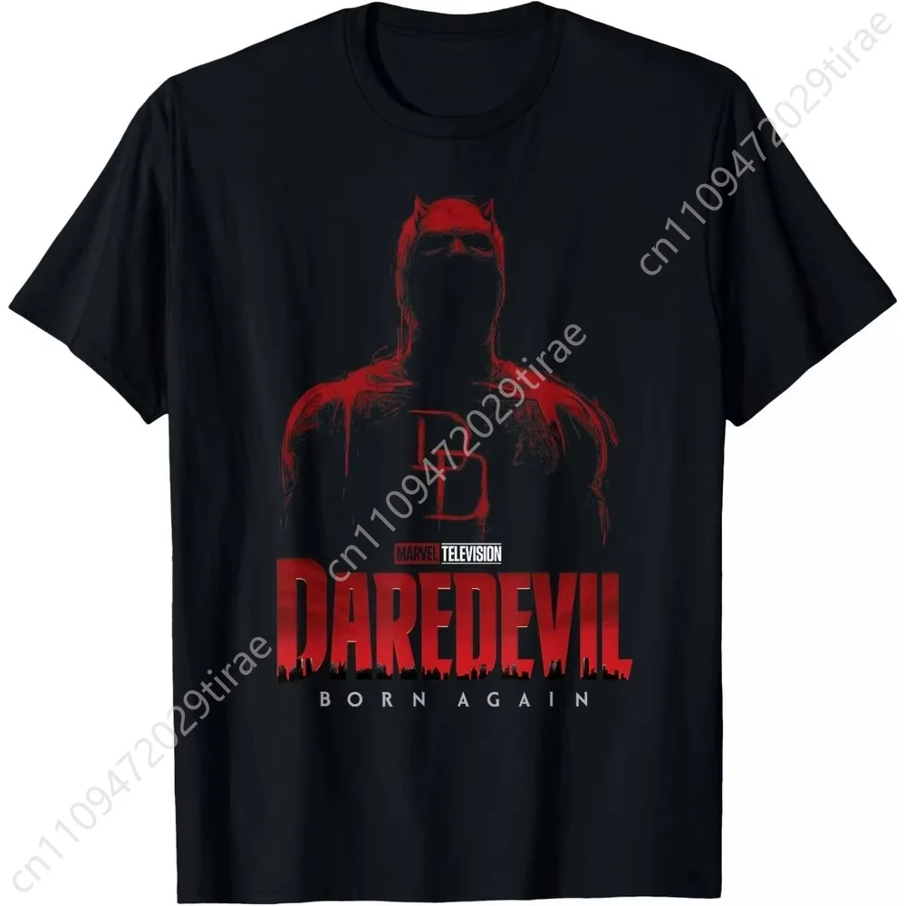 

Daredevil Born Again Marvel Dark Silhouette T-Shirt Men Women Gothic Cotton Outdoor Casual Alt Fashion Trendy All Season Tops