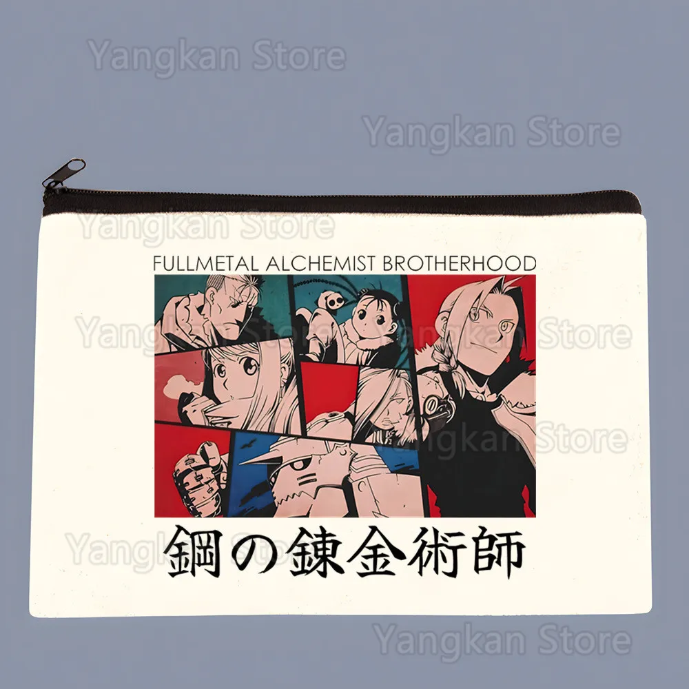 Fullmetal Alchemist Anime Brotherhood Canvas Shopping Bags Print Tote Bag Eco Reusable Shopper Bag Canvas Handbag Sundries Bags