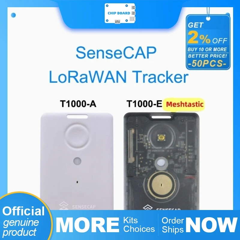 SenseCAP T1000-E industrial tracker with IP65 protection, LoRa/GPS/BLE tri-location and LR1110-nRF52840-AG3335 motion alerts