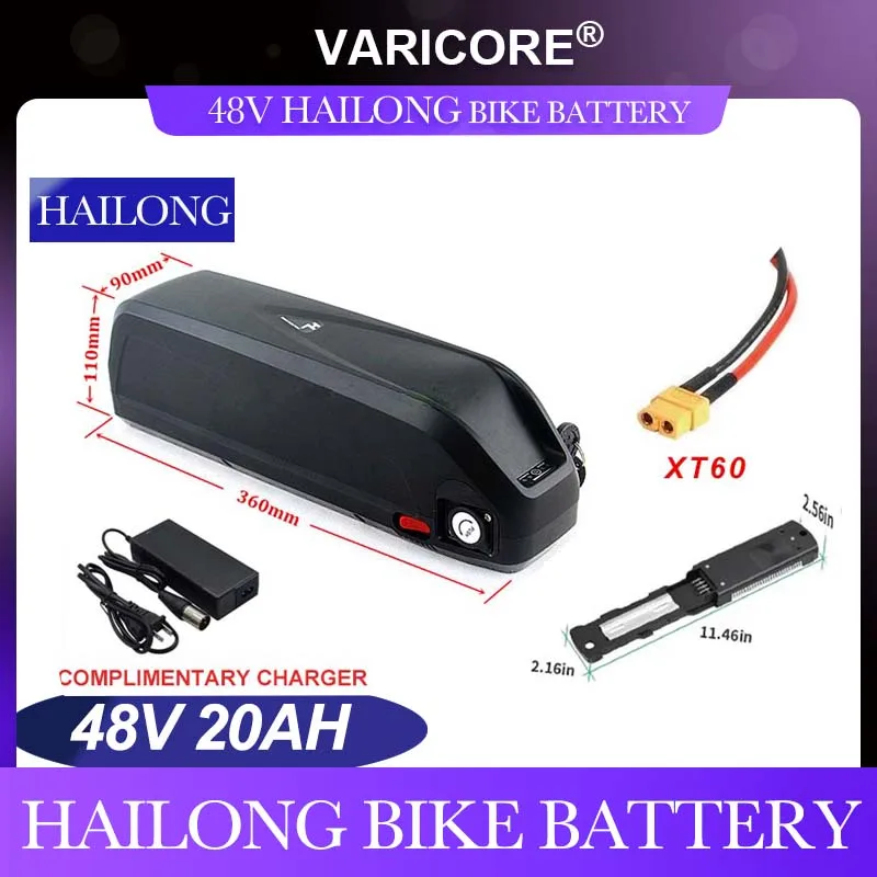 48 فولت 52 فولت 36 فولت 20 أمبير Hailong ليثيوم أيون بطارية قابلة للشحن حزمة 30A BMS 54.6 فولت 350 واط 500 واط 750 واط 1000 واط 18650 خلية 2A شاحن واجب مجاني