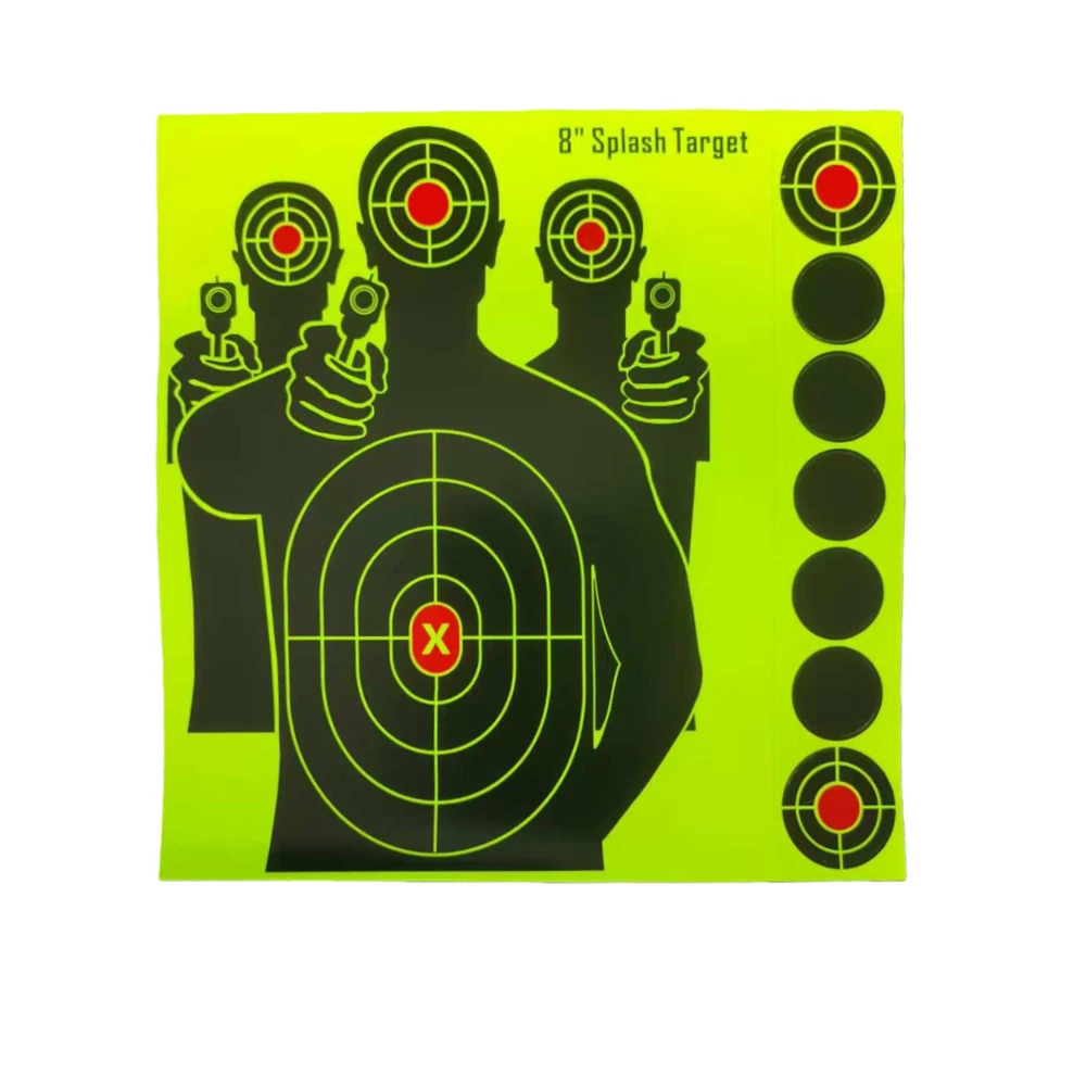 8*8 inches, Multiple Styles Available, 10 Pcs/Pack, Hunting and Shooting Practice Splatter Color-Changing Target Stickers