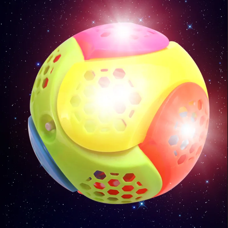 New Children's DIY Assembled Dancing Ball Toy Simulation Soccer Ball Flash Jumping Ball Electric Ball Light-emitting Toys