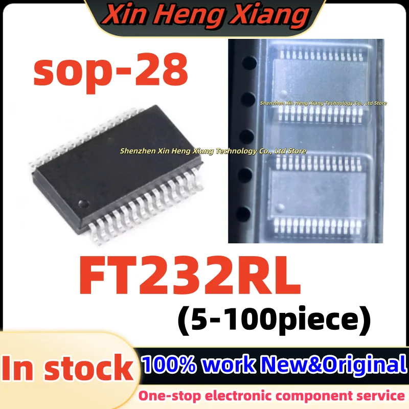 

(2-100pcs) FT232RL FT232 FT232RL-REEL sop-28
