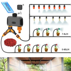 WiFi Kompatybilny z Bluetooth Automatyczne podlewanie ogrodu Zestaw do nawadniania Kroplówka Regulowany system chłodzenia mgłą do szklarni ogrodowej Rośliny zewnętrzne Warzywa Kwiaty Podlewanie