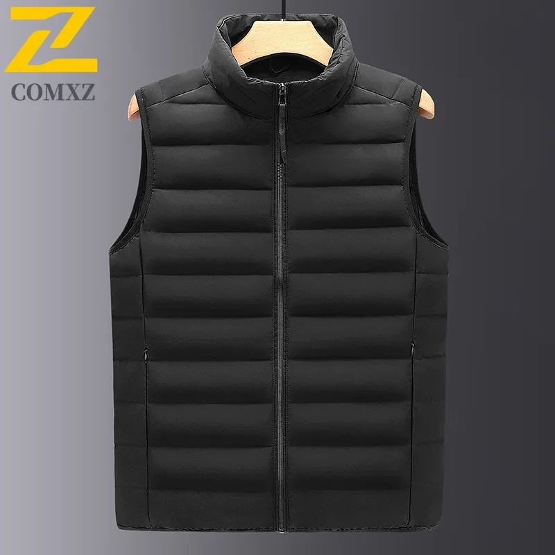 秋冬メンズ-downsports-ベスト軽量ソリッドカラー防水防風ノースリーブジャケットハイキングキャンプ釣り