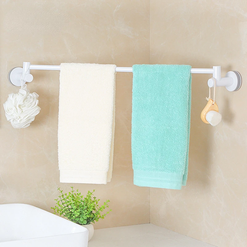 

1pcs Single Towel Rack Punching-free Bathroom Sucker Rack Bath Towel Bar Nordic Simple Creative Rack