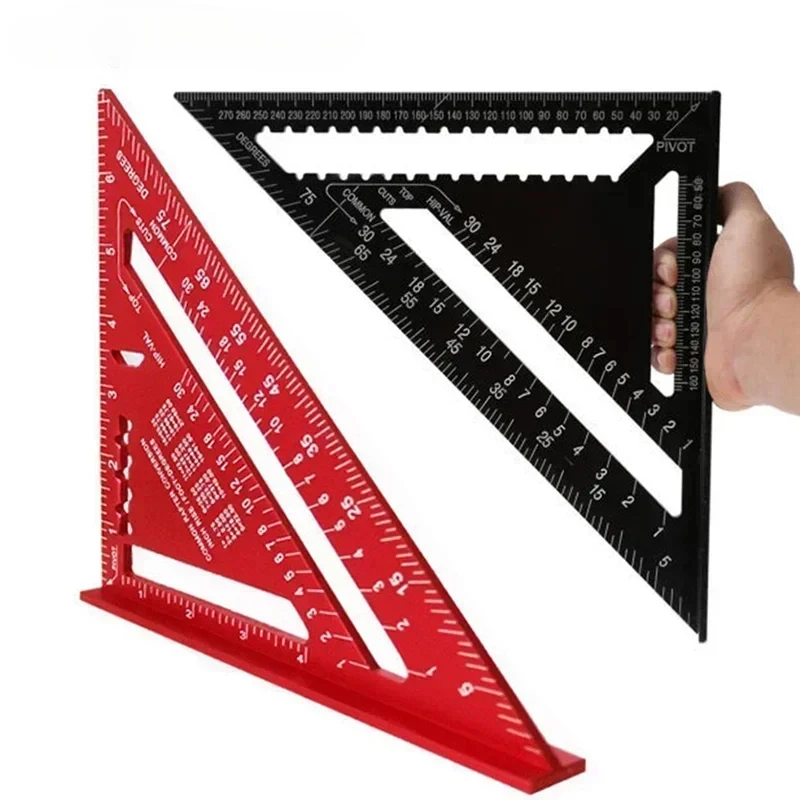 Triangle Ruler  Aluminum Alloy Angle Protractor Speed Metric Square Measuring Ruler For Building Framing Tools Gauges