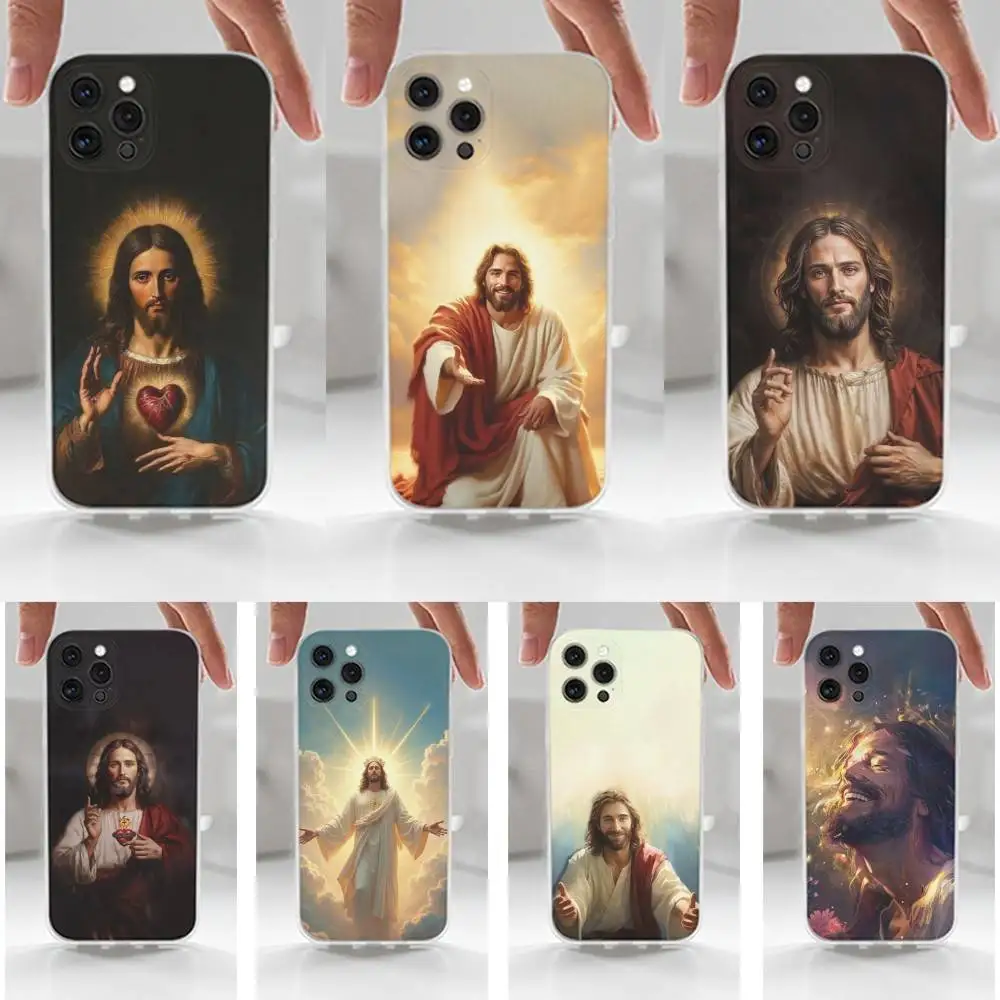 

Belief Religious Jesus Case For iPhone 16,15,14,17,13,12,11 Plus,Pro,Max,XR,XS,X,7,8 Plus,SE,Mini,Transparent,Silicone Case