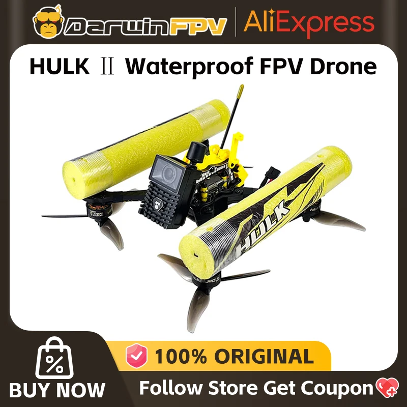 DarwinFPV HULK  II Cinematic FPV Drone 5 Inch Quadcopters 5.8G 1000mW waterproof VTX