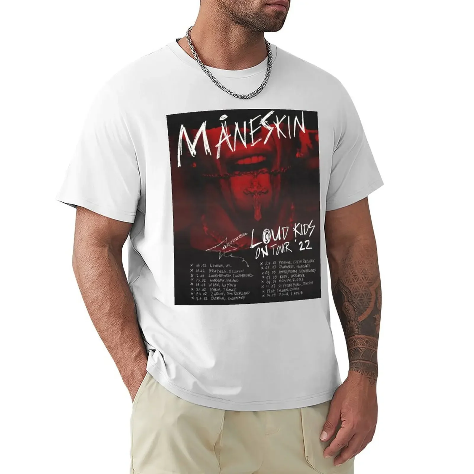 MANESKIN maneskin,m?neskin T-Shirt summer clothes vintage t shirts kawaii clothes korean fashion clothing for men