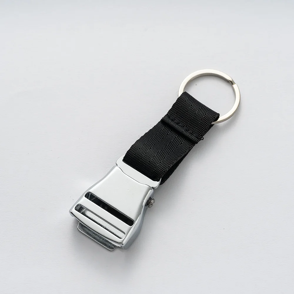 1PC Flight Pilot Travel Bag Airplane Airline Seatbelt Safety Seat Belt Buckle Keychain For Backpack