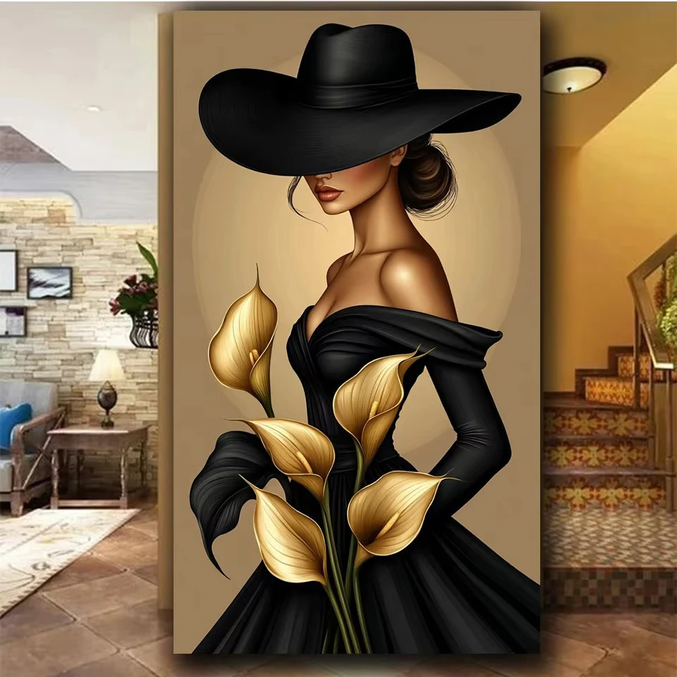 

Элегантная и очаровательная дама: Алмазная мозаика DIY, новинка 2026 года, алмазное искусство, вышивка крестом, рождественский подарок, декор для дома