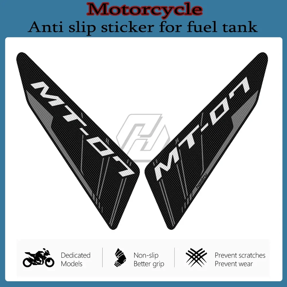 Motorcycle Accessorie Side Tank Pad Protection Knee Grip Mat For Yamaha MT-07 2014-2017 sticker