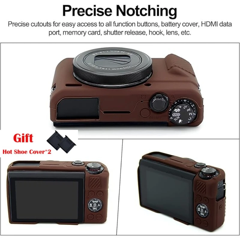 

For Canon G7X markii/III Protective Cover Protector Skin silicone case g7x2/g7x3 camera sleeve + Hot Shoe Cover