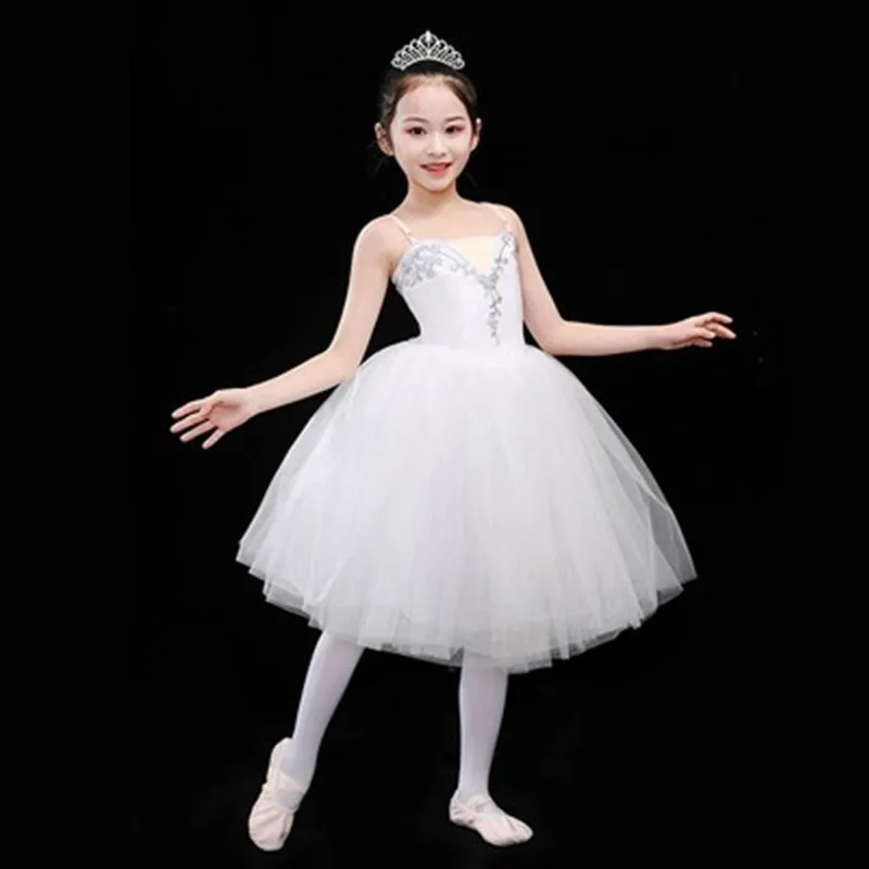 Ballet Dress Girls Cupid Dance Leotard Performance Dress Light Blue Adult Children Ballet Skirts Contemporary Dance Costumes