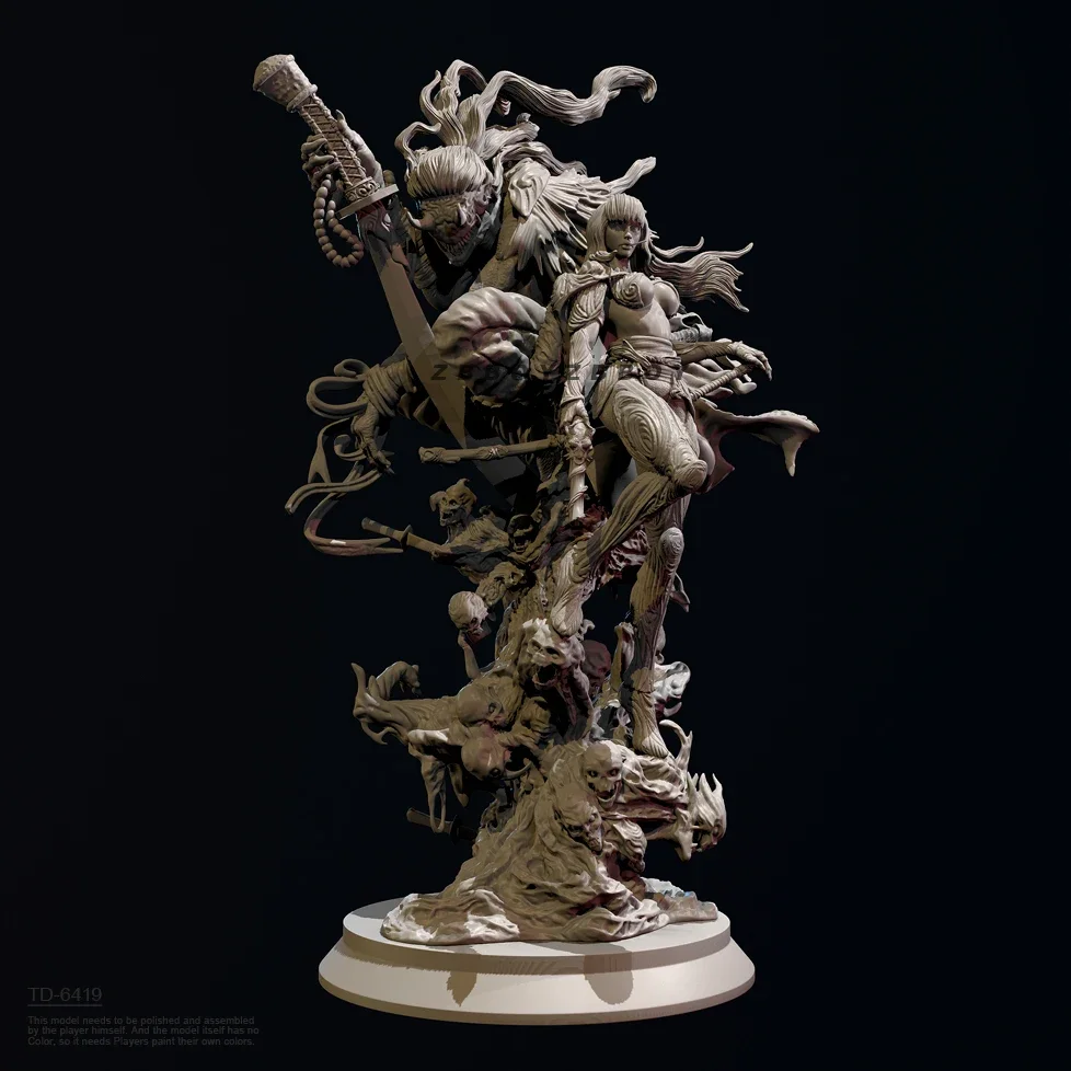 The height of man 50mm 75mm 95mm Resin model kits figure beauty colorless and self-assembled （3D Printing ） TD-6419/3D