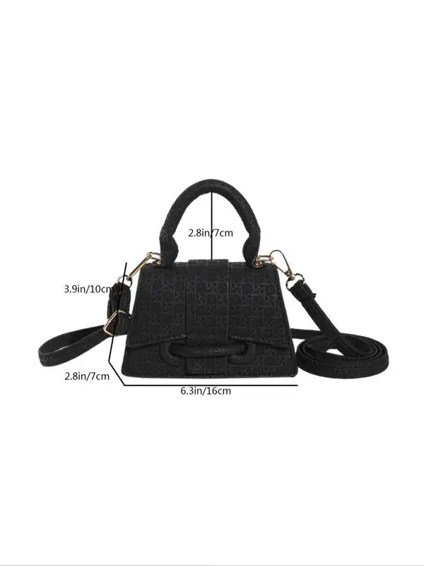 Women\'s Fashion Plain Handbag, Simple Design Solid Color Handbags for Women, Trendy All-match Mini Crossbody Bags for Party with
