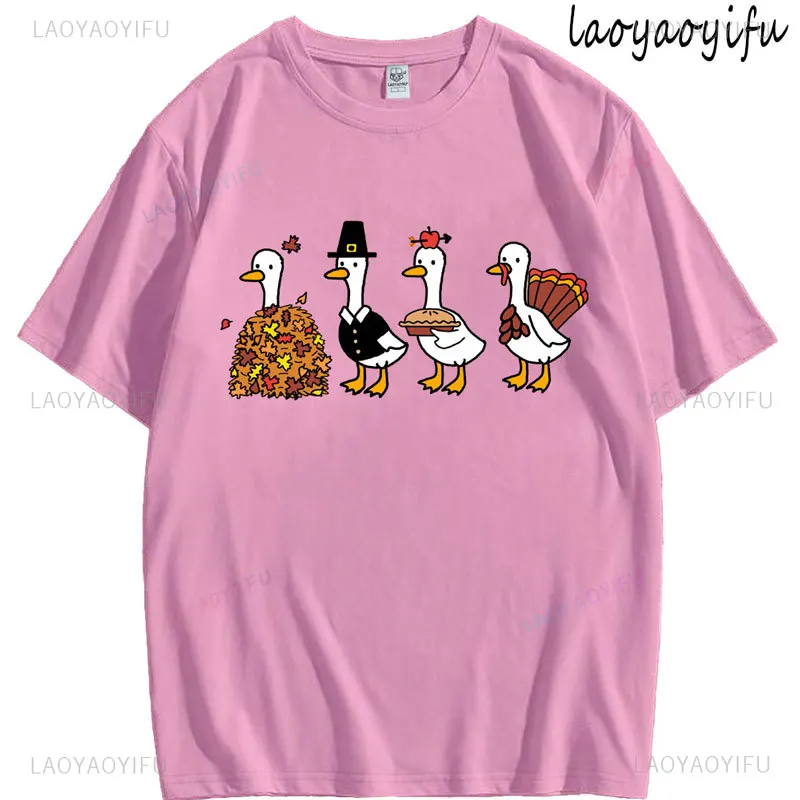 

Funny Goose Valentine Day T-Shirt Cute Goose Lover Gift Tops High Quality Cotton Popular Women Fashion Breathable O-neck Tee