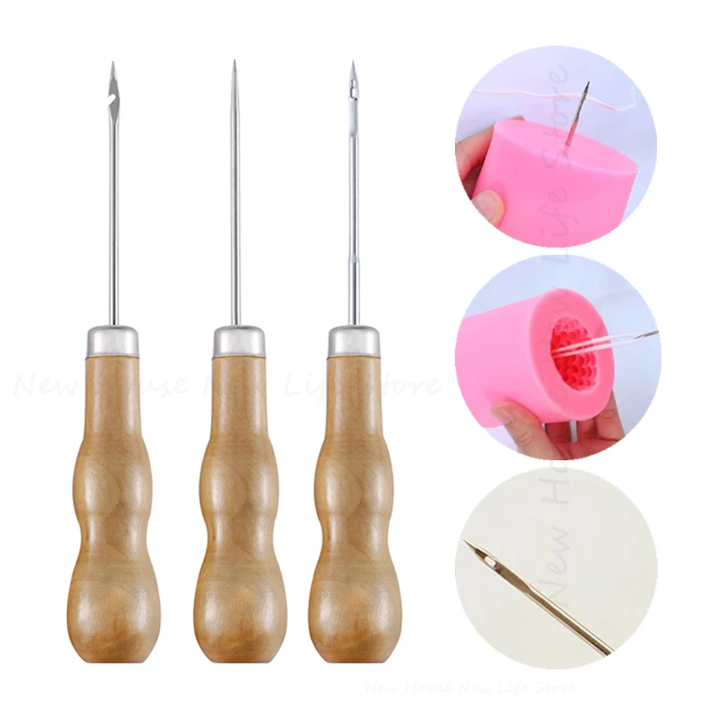 Round Hole Cone Silicone Punch Tool Handmade Candle Making Mould Punch Pottery Crafts Detail Processing Needle Candle Wick Tools