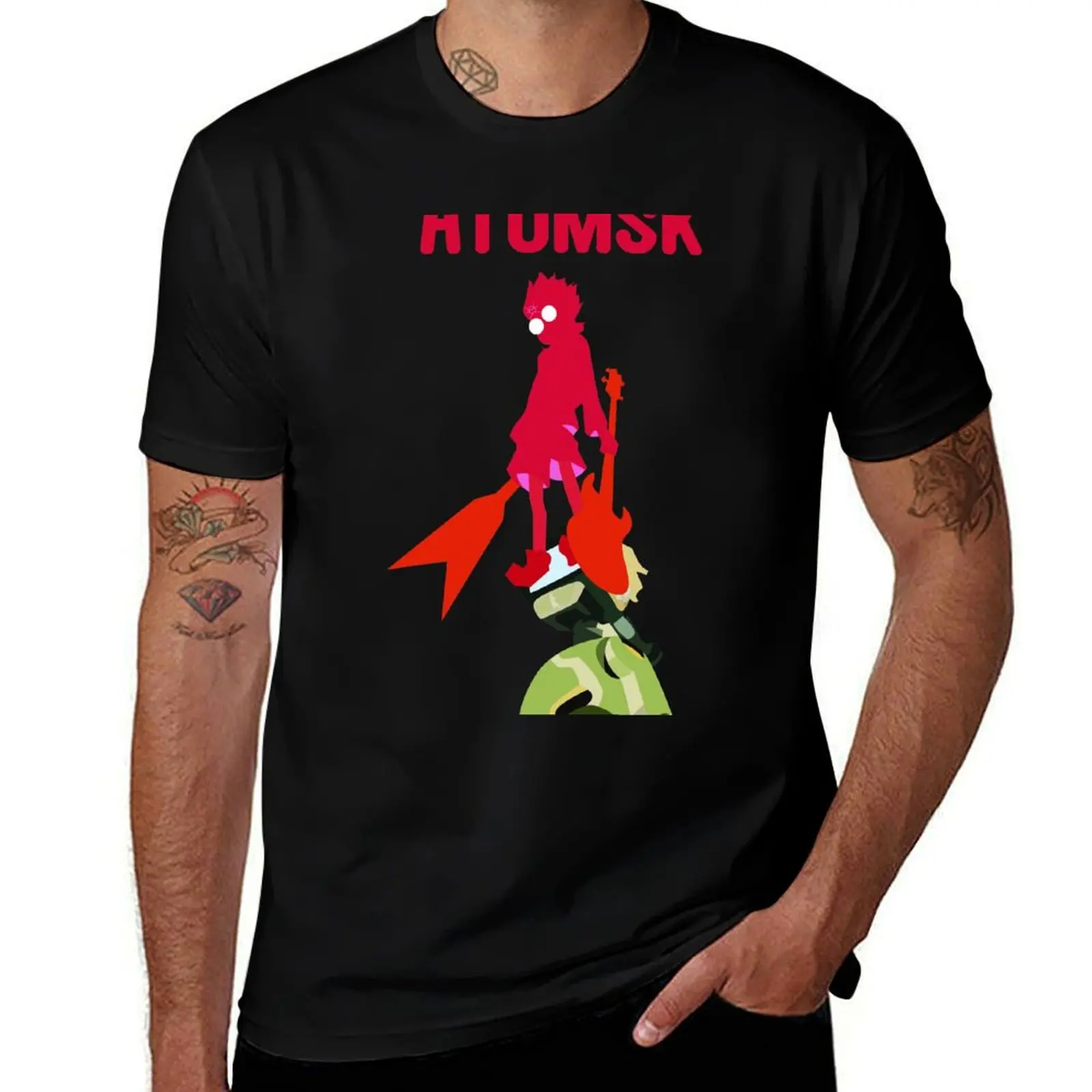 FLCL ATOMSK T-Shirt Worker Basic Short Sleeve Tee T-Shirt