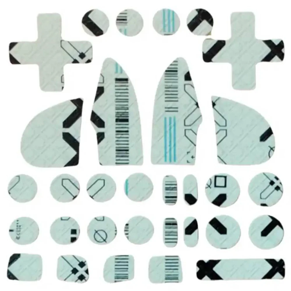 ملصق مضاد للانزلاق لـ Flydigi Black Knight 3/4Pro Gamepad مقبض قبضة الجلد ملصق غطاء متعدد النوع زر ملصق واقي