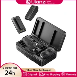 Ulanzi-Microphone professionnel Lavalier sans fil A100, 20M, audio, vidéo, voix, micro statique pour iPhone 16, 15, téléphone Android, appareil photo