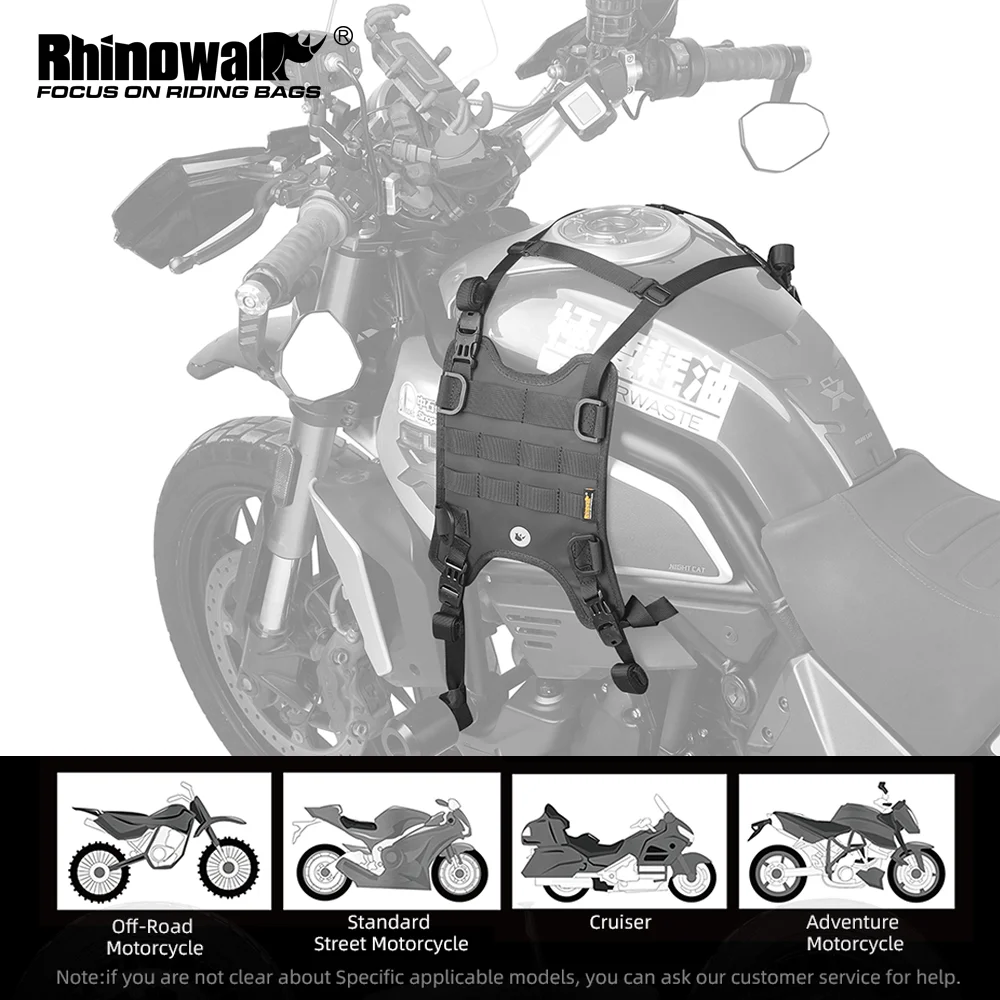 Rhinowalk Motorcycle Tank Bag Side Bag Hanging System Motor Fuel Tank Additional Side Bag Base Pad Motorcross Bag Base Accessory