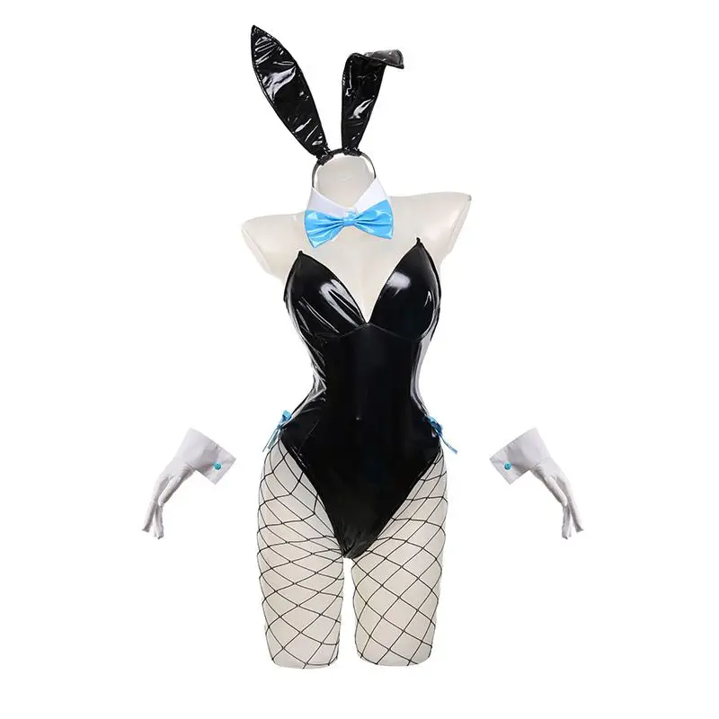 Kakudate Karin Bunny Cosplay Costume Blue Archive Asuna Ichinose Murokasa Akane Neru Mikamo Jumpsuit Outfit Fullset view 5