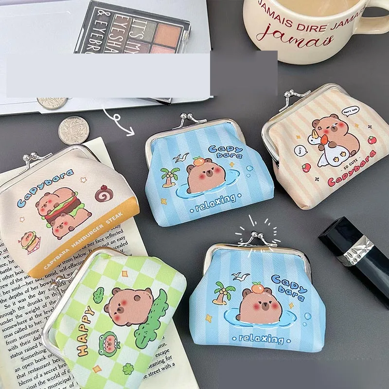 Imagem -02 - Criativo Capybara Lápis Case Bonito Coin Purse Papelaria Pen Bolsa Material Escolar 12 Pcs por Lote