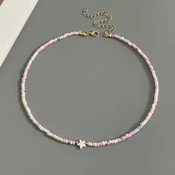 New Fashion Star Nature Shell Choker Necklace for Women Girl Spring Summer Handmade Short Necklace Gift for Friend Wholesale