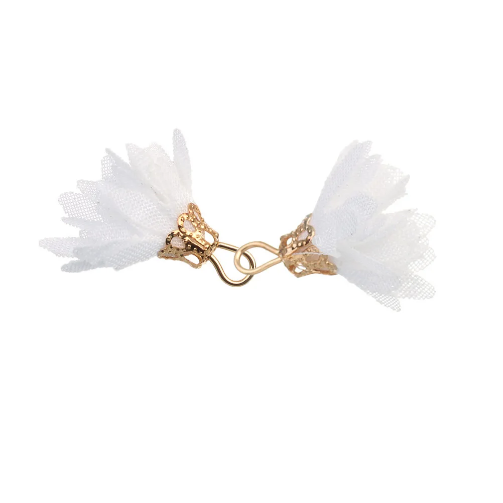 

20 Pcs Charms Flower Earrings Pendant DIY Jewelry Accessories Small Flowers White