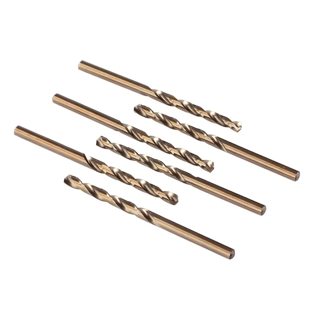10Pcs High Speed Steel Cobalt Twist Drill 1/1.5/2/2.5/3/3.2/3.5mm HSS-Co Spiral Drill Bit M35 Round Shank Twist Drill Bits