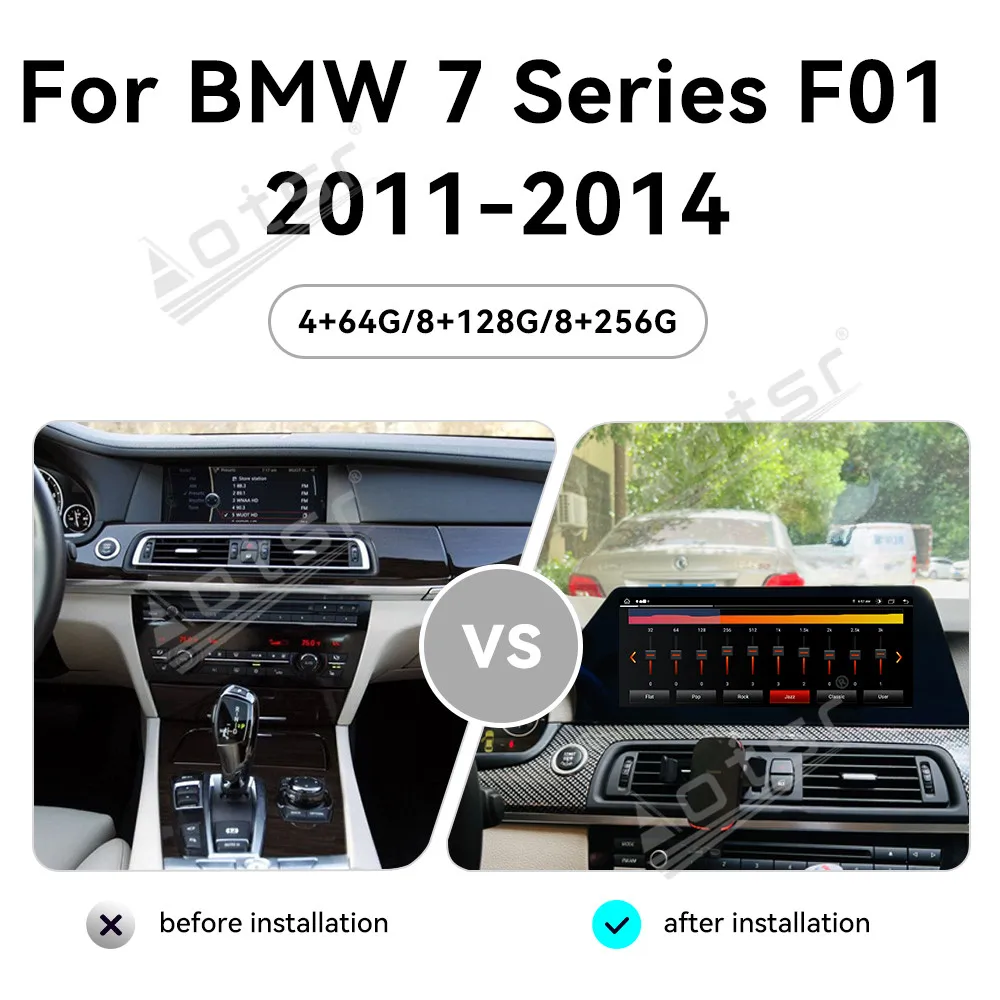 Wireless Apple CarPlay Android 13.0 Auto Car Multimedia For BMW 7 Series F01 2011-2014 CCC CIC Radio GPS 4G Car Radio