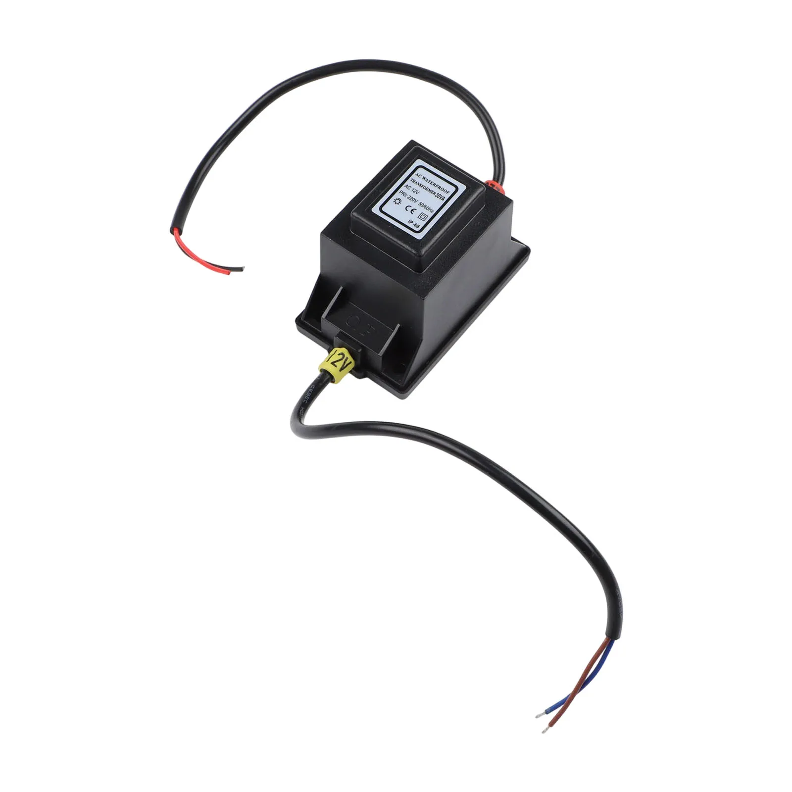 Waterproof Transformer For Pond Pumps Pond Pump Adapter 81x50x63cm 30W LED Transformer ABS Housing Color-coded Cables