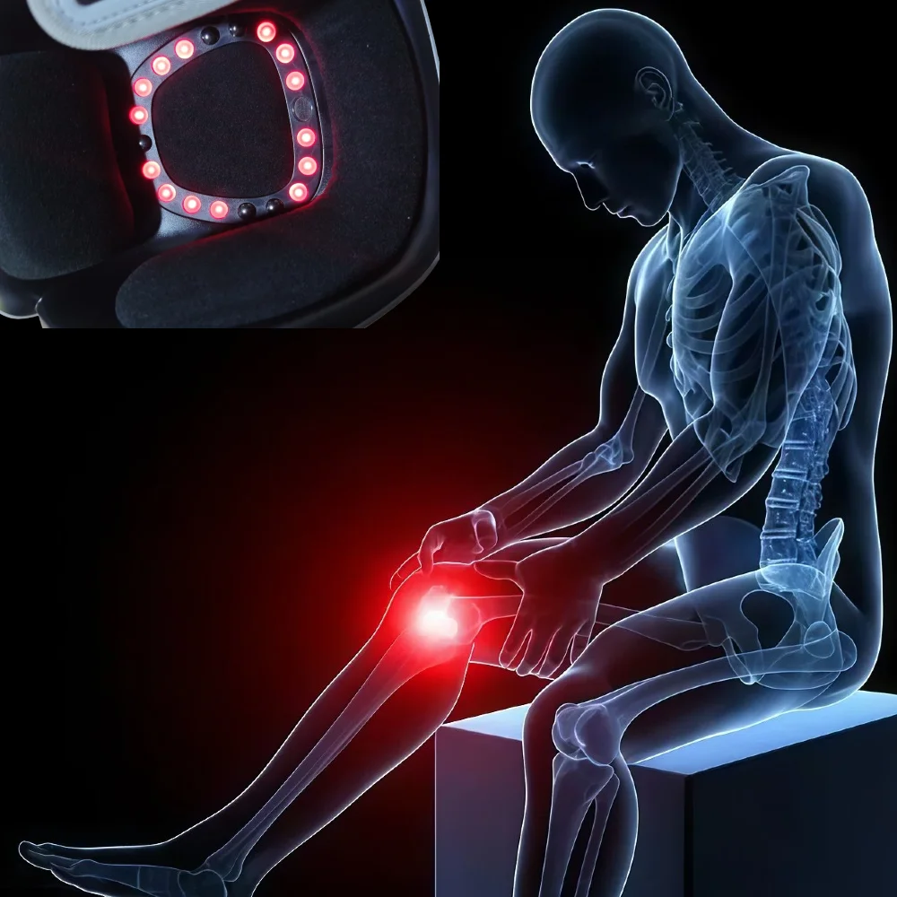 

2026 Беспроводной вибрационный массажер для колена Портативное терапевтическое устройство для облегчения боли в суставах и отеках