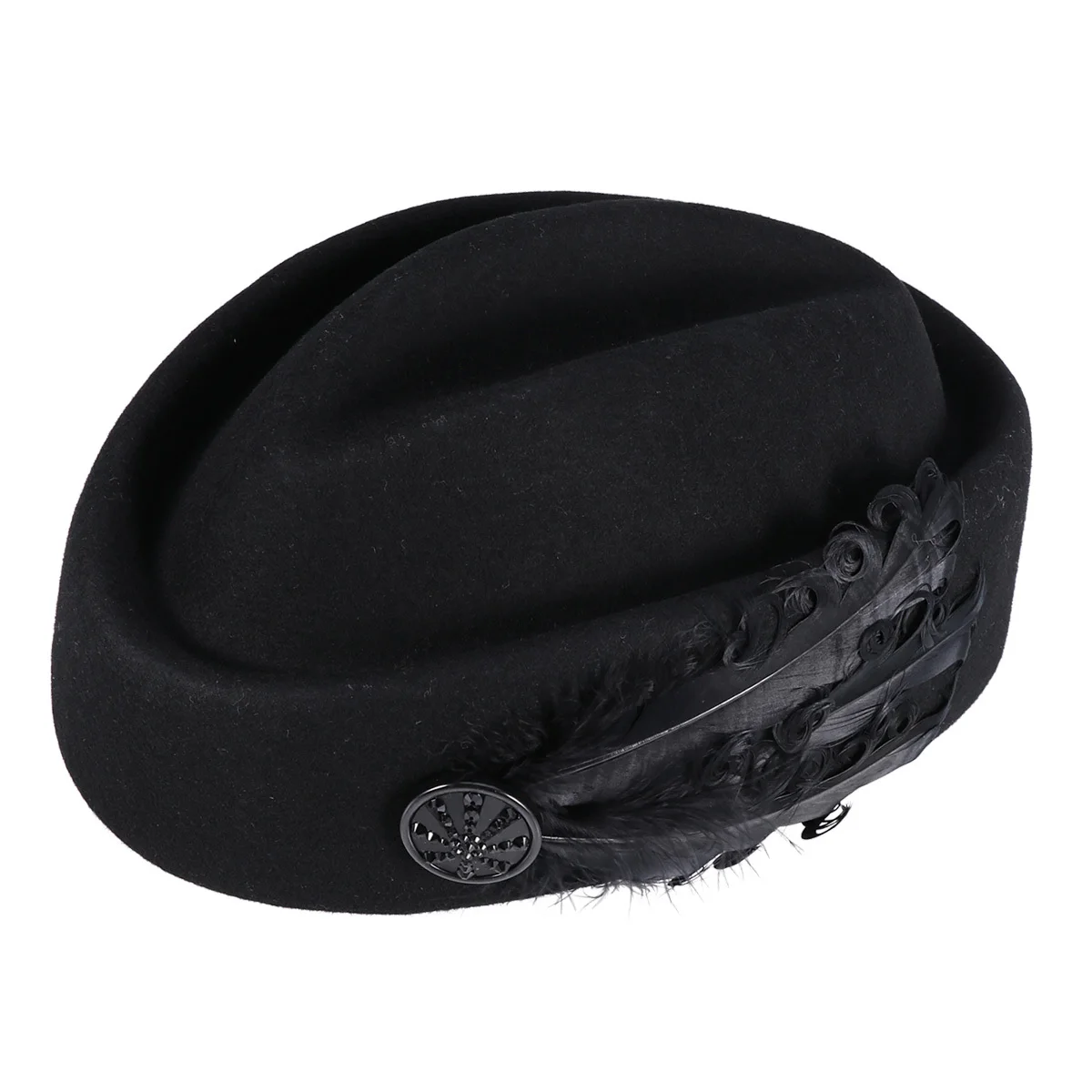 

Vintage Wool Berets Hat Women Black Fashion Casual Beanie Adjustable Artist Warm Autumn Winter Women Beret Hats